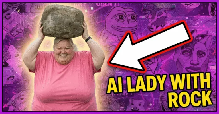 AI Lady With Rock Breaking Glass Bridge meme