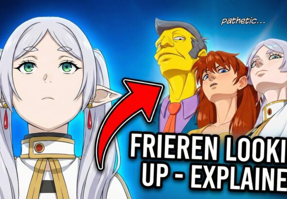 Frieren Looking Up meme